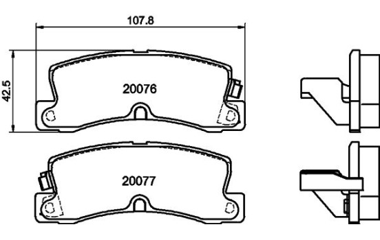 Brake Pad Set, disc brake 8DB 355 005-691 Hella, Image 4