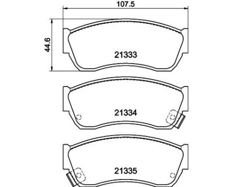 Brake Pad Set, disc brake 8DB 355 005-711 Hella, Image 4