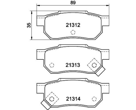 Brake Pad Set, disc brake 8DB 355 005-731 Hella, Image 4