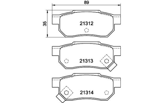Brake Pad Set, disc brake 8DB 355 005-731 Hella, Image 4