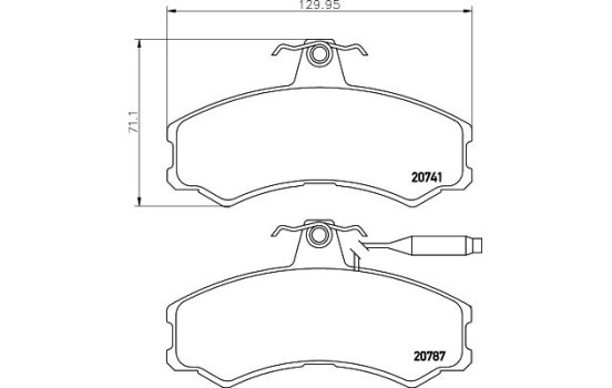Brake Pad Set, disc brake 8DB 355 006-011 Hella