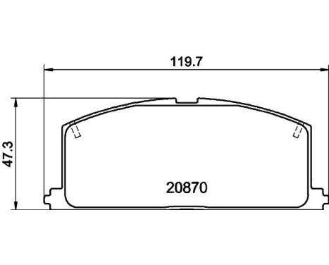 Brake Pad Set, disc brake 8DB 355 006-091 Hella, Image 4