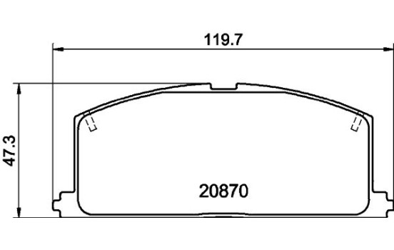 Brake Pad Set, disc brake 8DB 355 006-091 Hella, Image 4