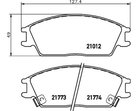 Brake Pad Set, disc brake 8DB 355 006-271 Hella, Image 4