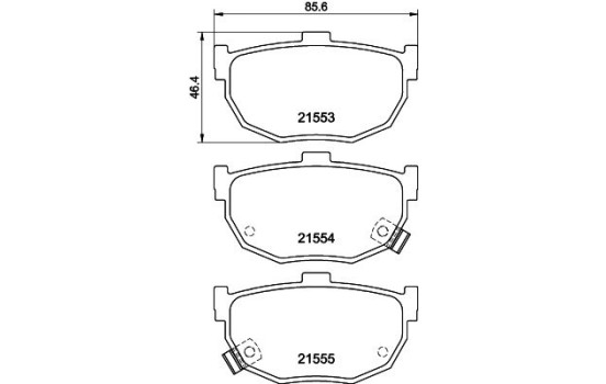 Brake Pad Set, disc brake 8DB 355 006-411 Hella, Image 4