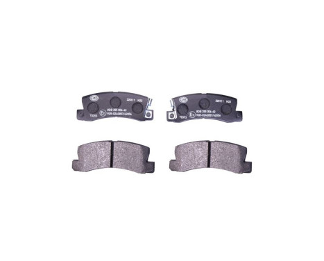 Brake Pad Set, disc brake 8DB 355 006-431 Hella