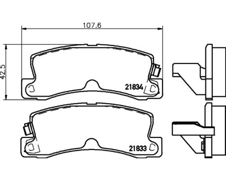 Brake Pad Set, disc brake 8DB 355 006-431 Hella, Image 4