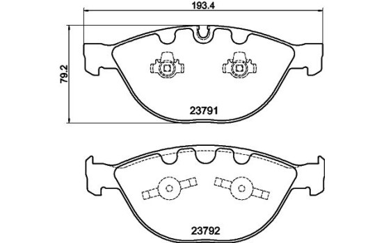 Brake Pad Set, disc brake 8DB 355 006-551 Hella, Image 4