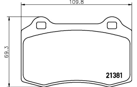 Brake Pad Set, disc brake 8DB 355 006-591 Hella, Image 4