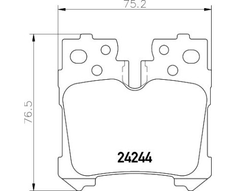Brake Pad Set, disc brake 8DB 355 006-651 Hella, Image 4