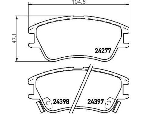 Brake Pad Set, disc brake 8DB 355 006-671 Hella, Image 7