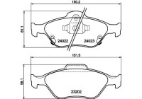 Brake Pad Set, disc brake 8DB 355 006-721 Hella
