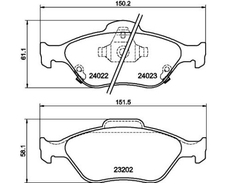 Brake Pad Set, disc brake 8DB 355 006-721 Hella, Image 4