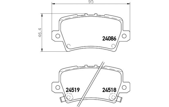 Brake Pad Set, disc brake 8DB 355 006-751 Hella, Image 4