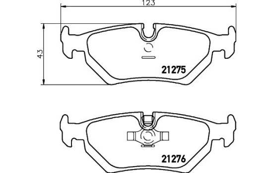 Brake Pad Set, disc brake 8DB 355 006-841 Hella, Image 4