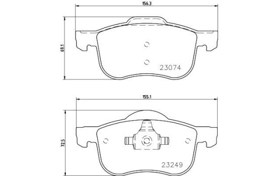 Brake Pad Set, disc brake 8DB 355 006-851 Hella, Image 4