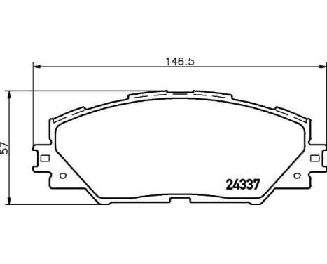Brake Pad Set, disc brake 8DB 355 006-871 Hella, Image 4