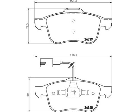 Brake Pad Set, disc brake 8DB 355 006-901 Hella, Image 4