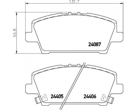 Brake Pad Set, disc brake 8DB 355 006-911 Hella Pagid GmbH