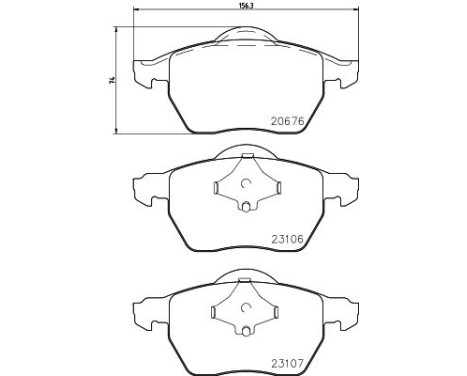 Brake Pad Set, disc brake 8DB 355 006-921 Hella, Image 4