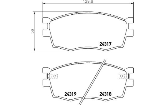 Brake Pad Set, disc brake 8DB 355 006-951 Hella, Image 4