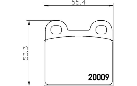 Brake Pad Set, disc brake 8DB 355 006-991 Hella, Image 4