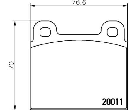 Brake Pad Set, disc brake 8DB 355 007-011 Hella, Image 4