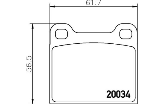 Brake Pad Set, disc brake 8DB 355 007-021 Hella, Image 4