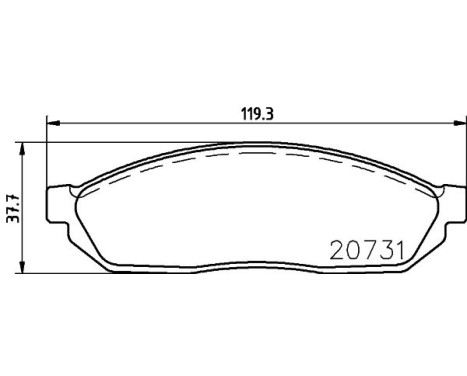 Brake Pad Set, disc brake 8DB 355 007-281 Hella, Image 4