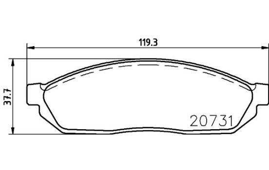 Brake Pad Set, disc brake 8DB 355 007-281 Hella, Image 4