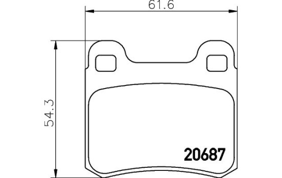 Brake Pad Set, disc brake 8DB 355 007-351 Hella, Image 4