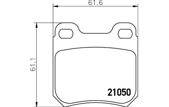 Brake Pad Set, disc brake 8DB 355 007-381 Hella, Image 4