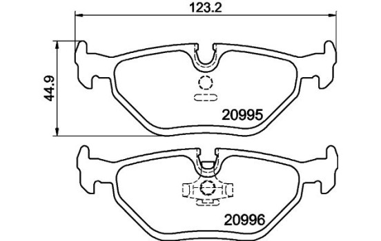 Brake Pad Set, disc brake 8DB 355 007-421 Hella, Image 4