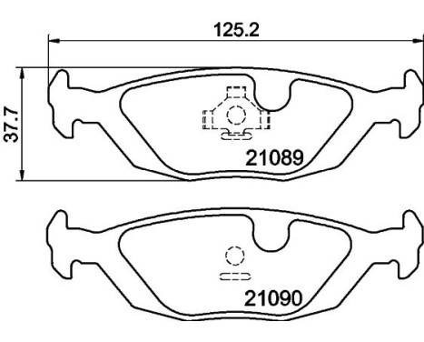 Brake Pad Set, disc brake 8DB 355 007-521 Hella Pagid GmbH