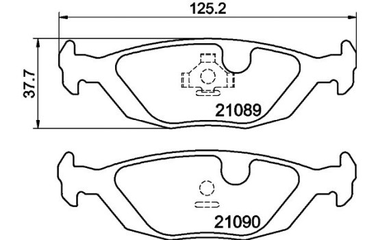 Brake Pad Set, disc brake 8DB 355 007-521 Hella, Image 4