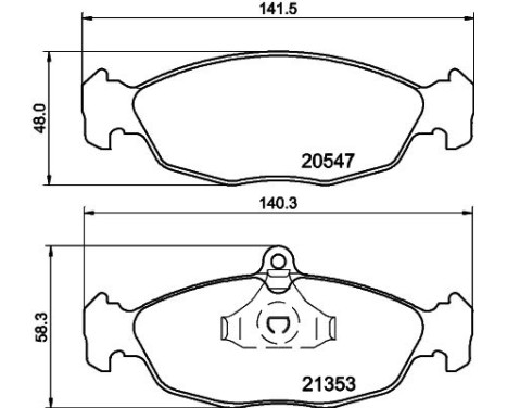 Brake Pad Set, disc brake 8DB 355 007-531 Hella, Image 4