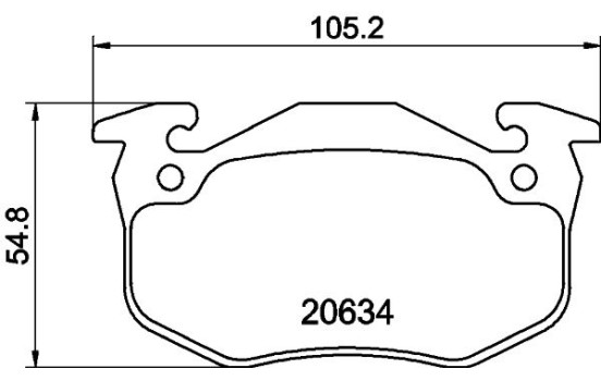 Brake Pad Set, disc brake 8DB 355 007-661 Hella, Image 4