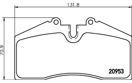 Brake Pad Set, disc brake 8DB 355 007-701 Hella