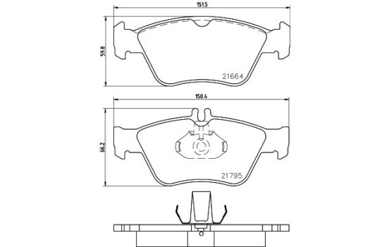 Brake Pad Set, disc brake 8DB 355 007-831 Hella, Image 4