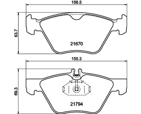 Brake Pad Set, disc brake 8DB 355 007-861 Hella, Image 4