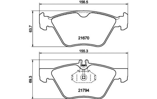 Brake Pad Set, disc brake 8DB 355 007-861 Hella, Image 4