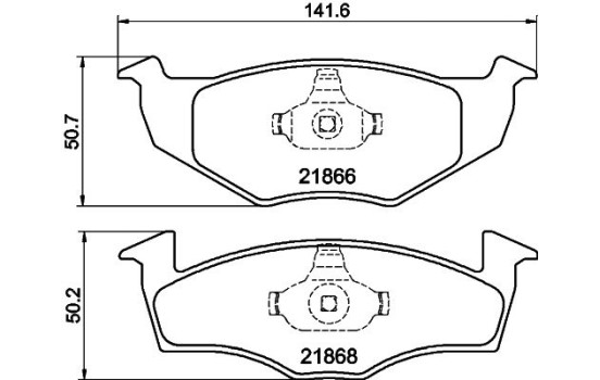 Brake Pad Set, disc brake 8DB 355 007-911 Hella, Image 4