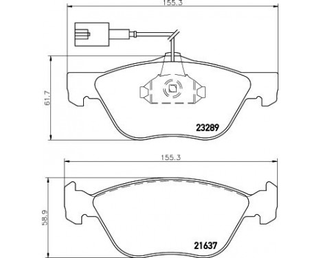 Brake Pad Set, disc brake 8DB 355 007-931 Hella Pagid GmbH