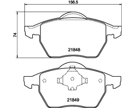 Brake Pad Set, disc brake 8DB 355 008-001 Hella, Image 4