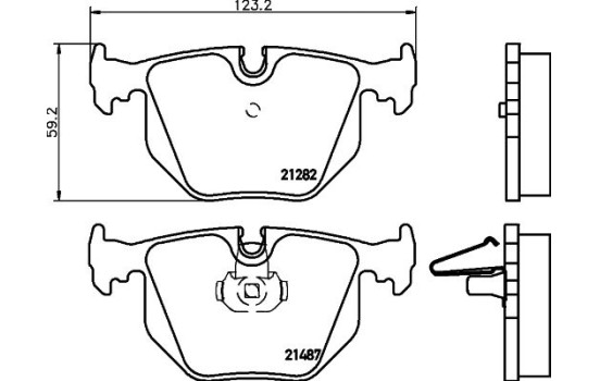 Brake Pad Set, disc brake 8DB 355 008-091 Hella, Image 4