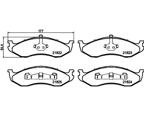 Brake Pad Set, disc brake 8DB 355 008-231 Hella, Image 4