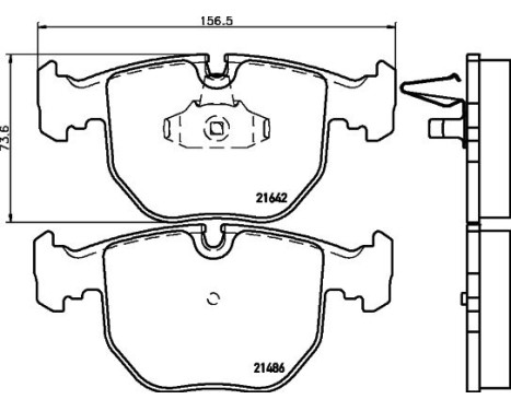 Brake Pad Set, disc brake 8DB 355 008-281 Hella, Image 4
