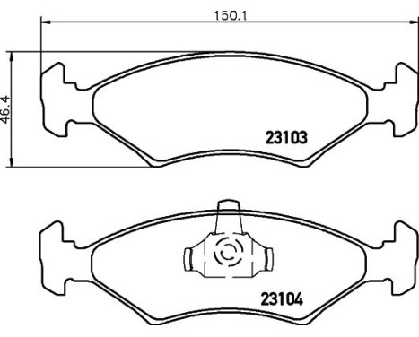 Brake Pad Set, disc brake 8DB 355 008-331 Hella, Image 4