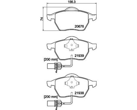 Brake Pad Set, disc brake 8DB 355 008-411 Hella, Image 4