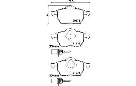 Brake Pad Set, disc brake 8DB 355 008-411 Hella, Image 4